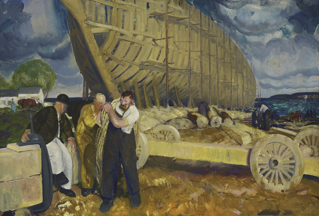 Skibsbyggere, 1916 af George Wesley Bellows