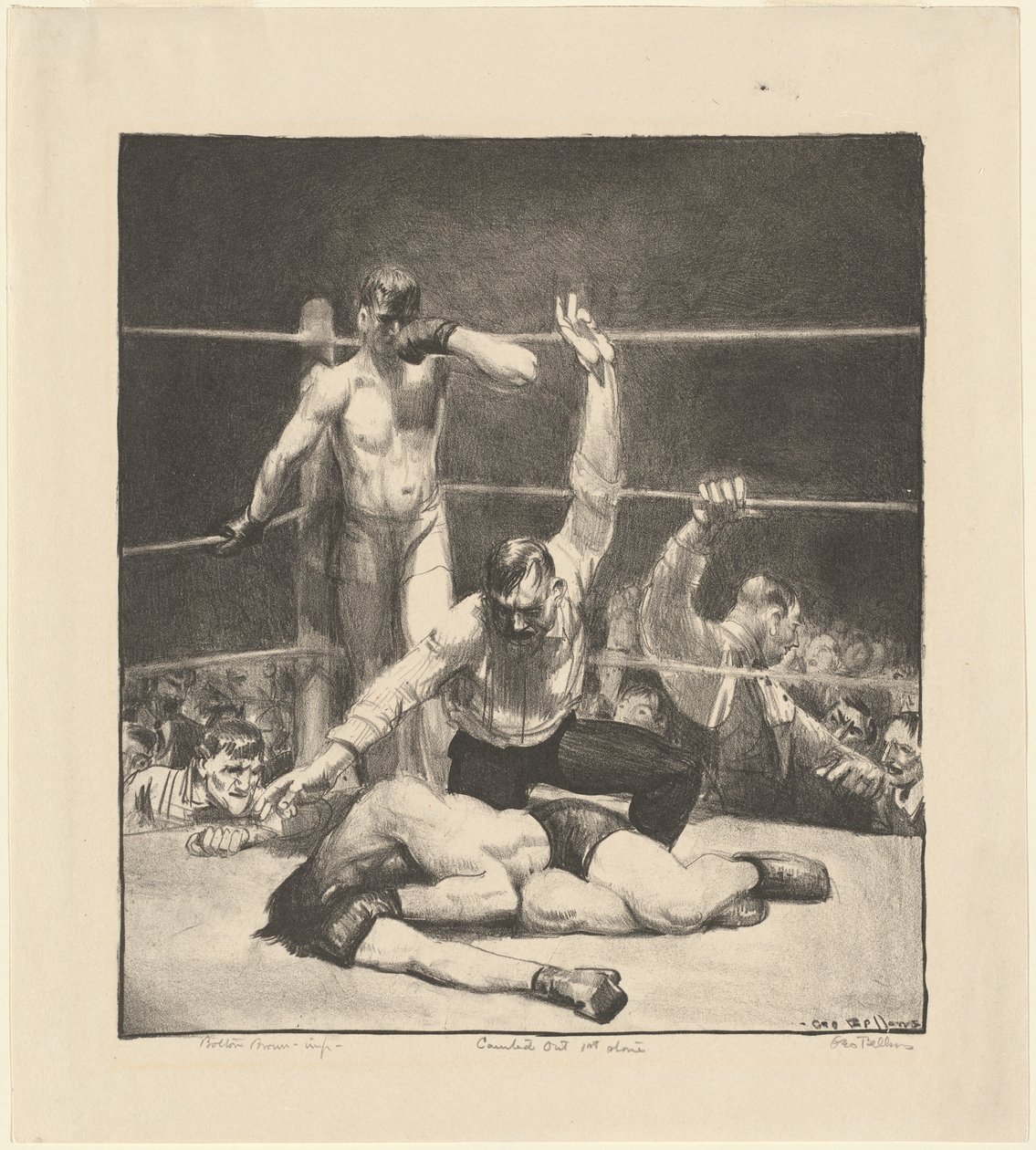 Udtalt, første sten, 1921. af George Wesley Bellows