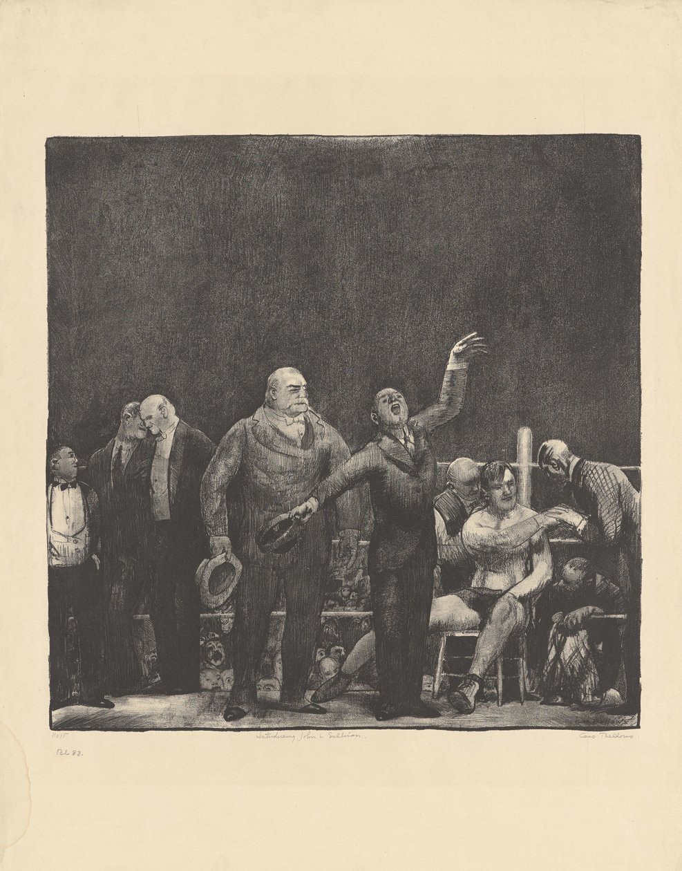 Introduktion til John L. Sullivan, 1916. af George Wesley Bellows