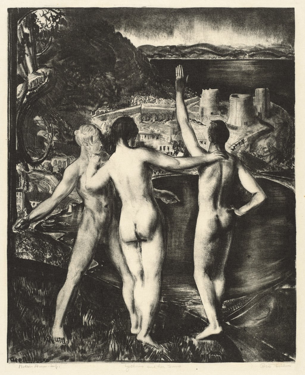 Lychnis og hendes sønner, 1923. af George Wesley Bellows