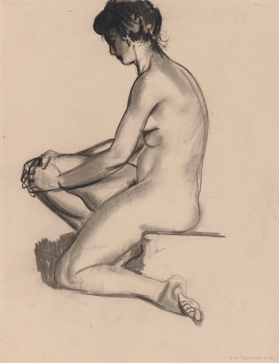 Nøgen kvinde af George Wesley Bellows