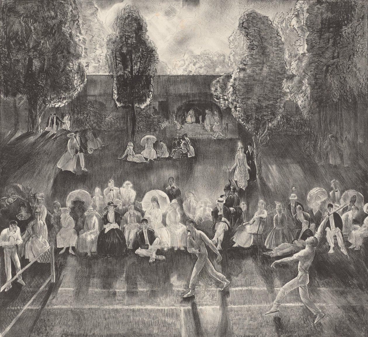 Tennis, 1920. af George Wesley Bellows