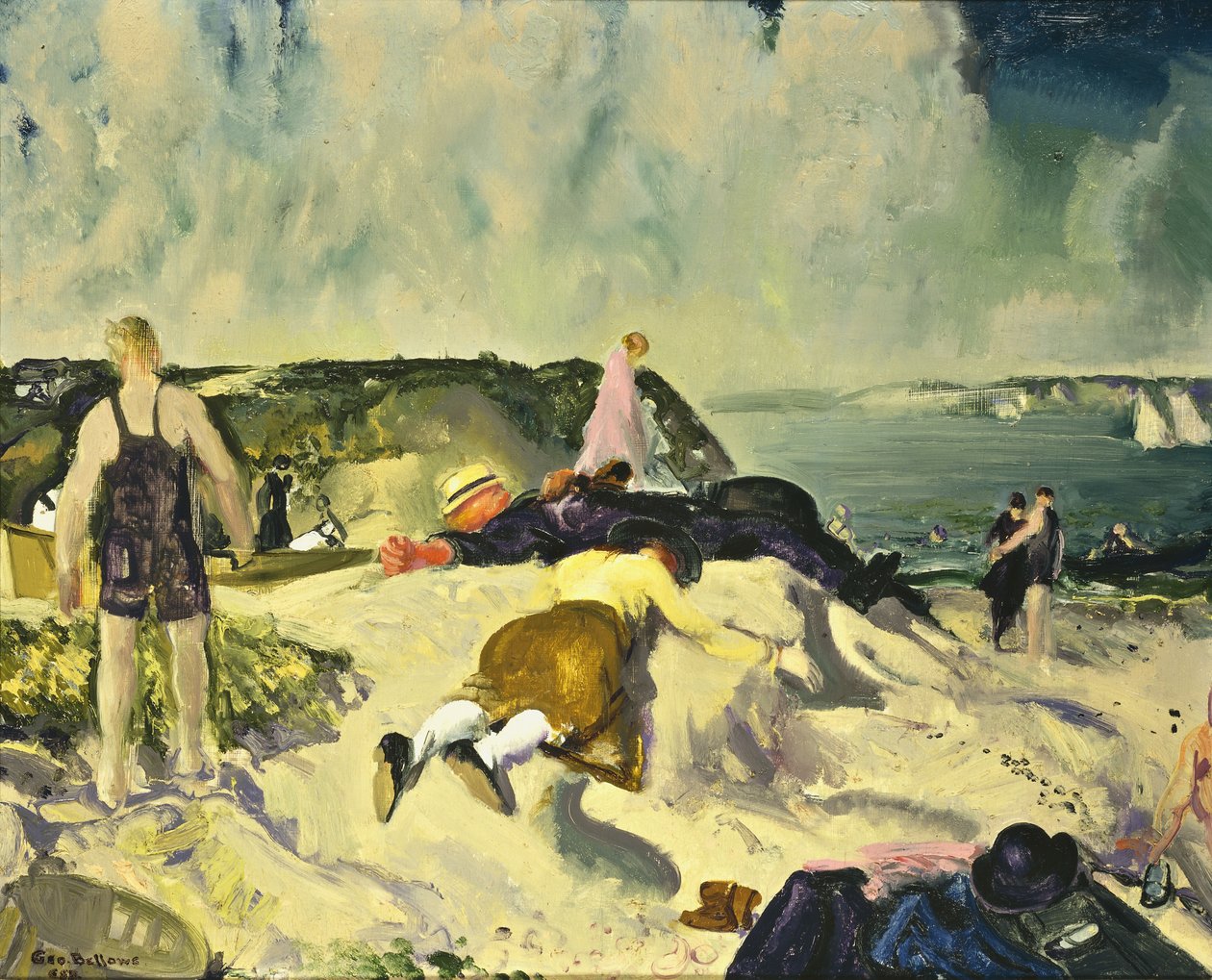 The Beach, Newport, ca. 1919 af George Wesley Bellows