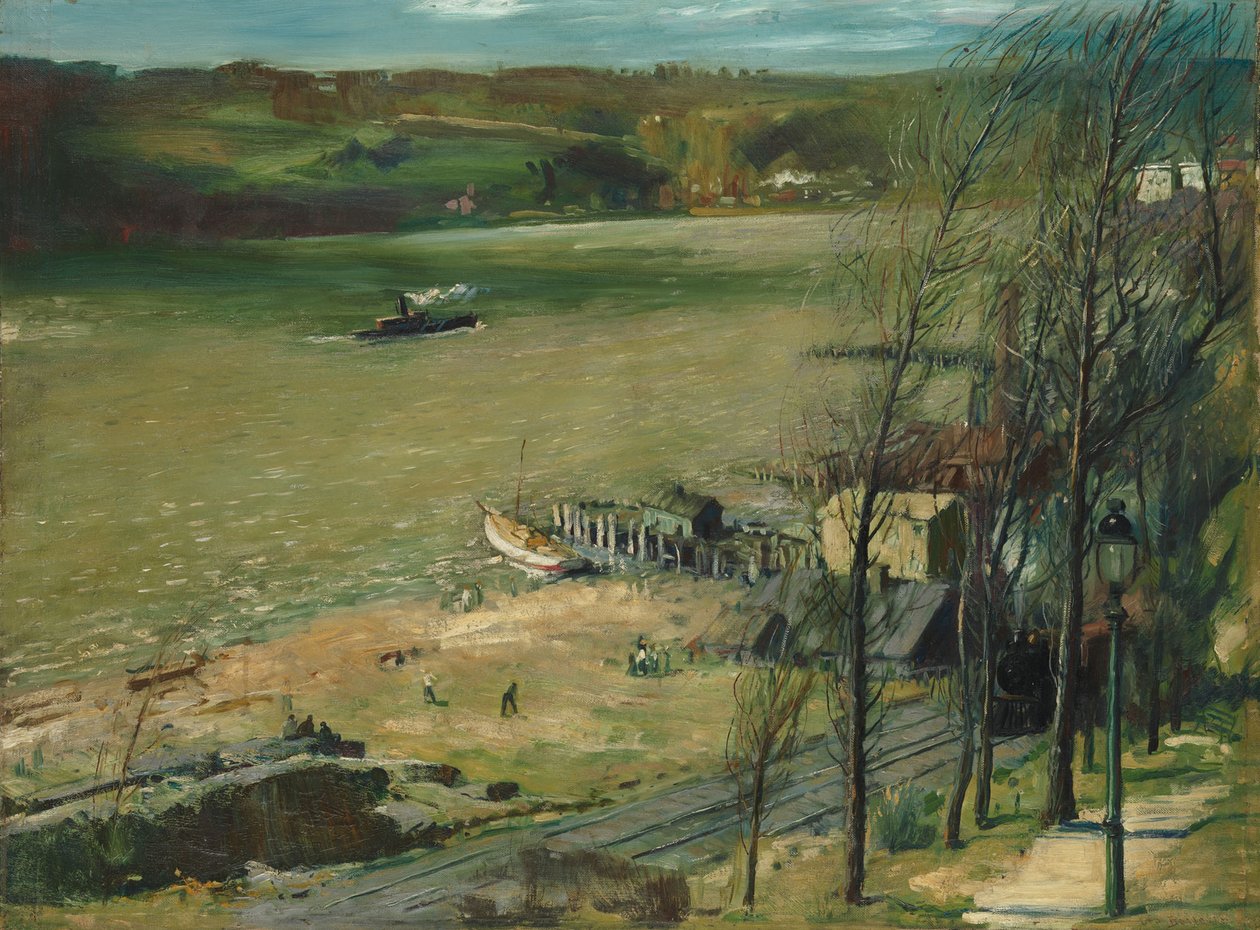 Up the Hudson, 1908 af George Wesley Bellows