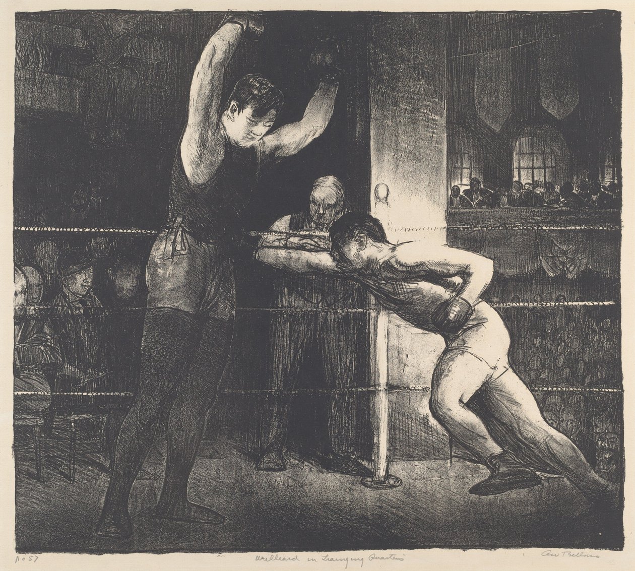 Willard i Training Quarters, 1916. af George Wesley Bellows