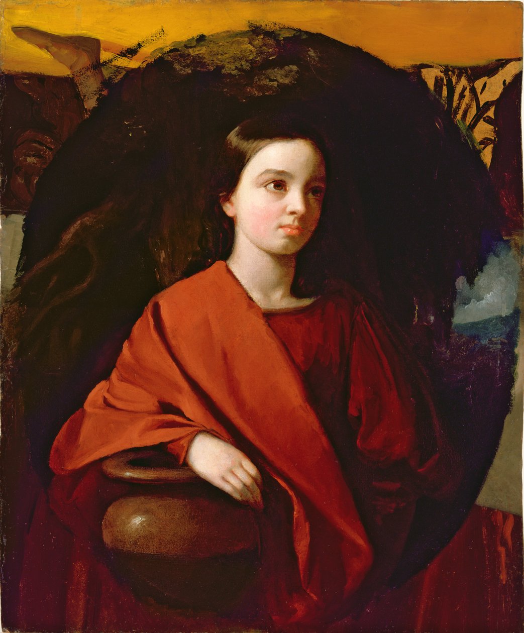Rebecca (olie på pap) af George Whiting Flagg