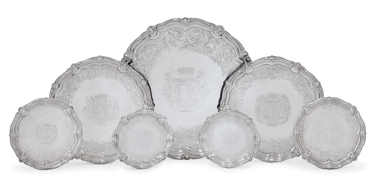Salvers, The Leinster Service af George Wickes