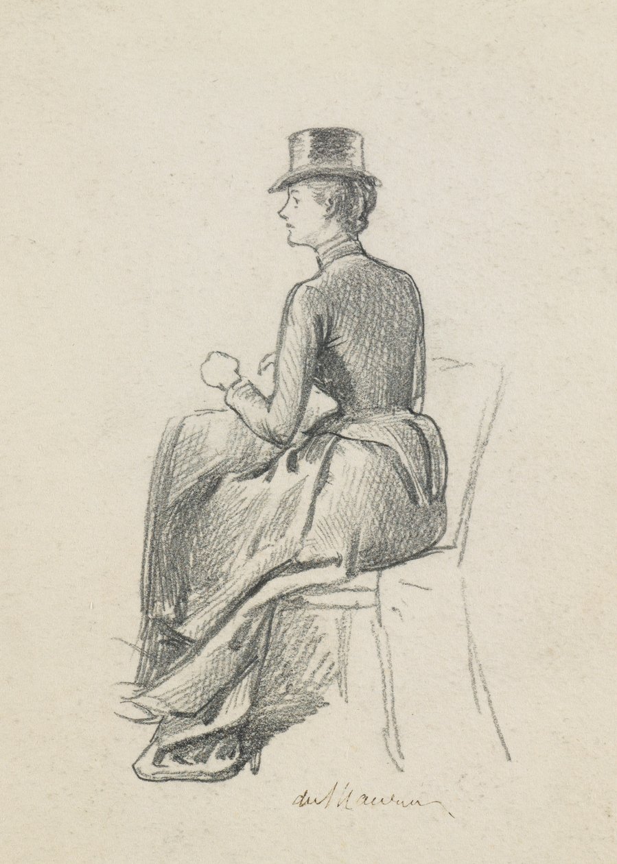 Pige i en ridevane af George du Maurier