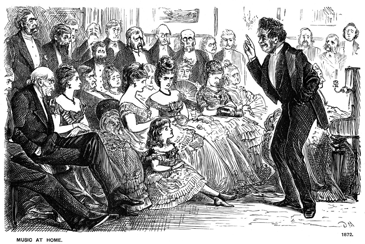 Musik derhjemme, 1872 1891 af George du Maurier