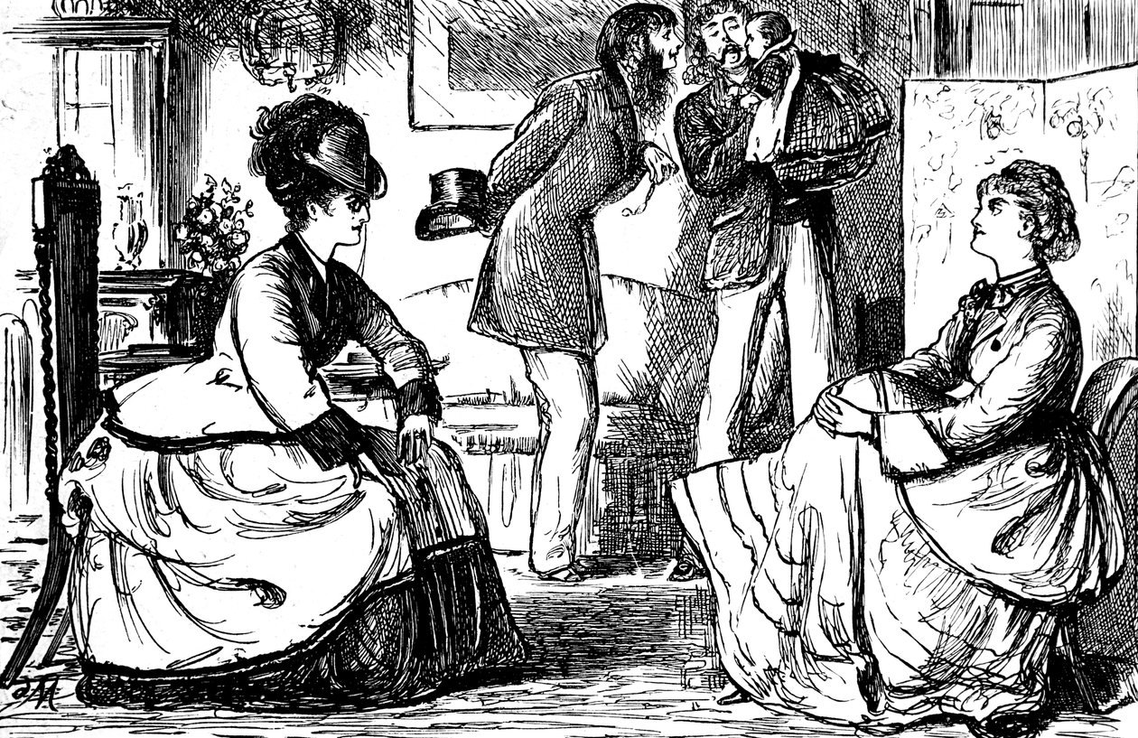 Engelske par af overklasse af George du Maurier