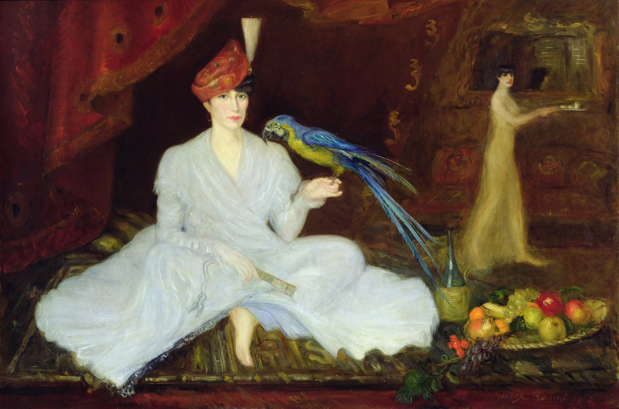 Kvinde med en papegøje, 1905 af Georges Bottini