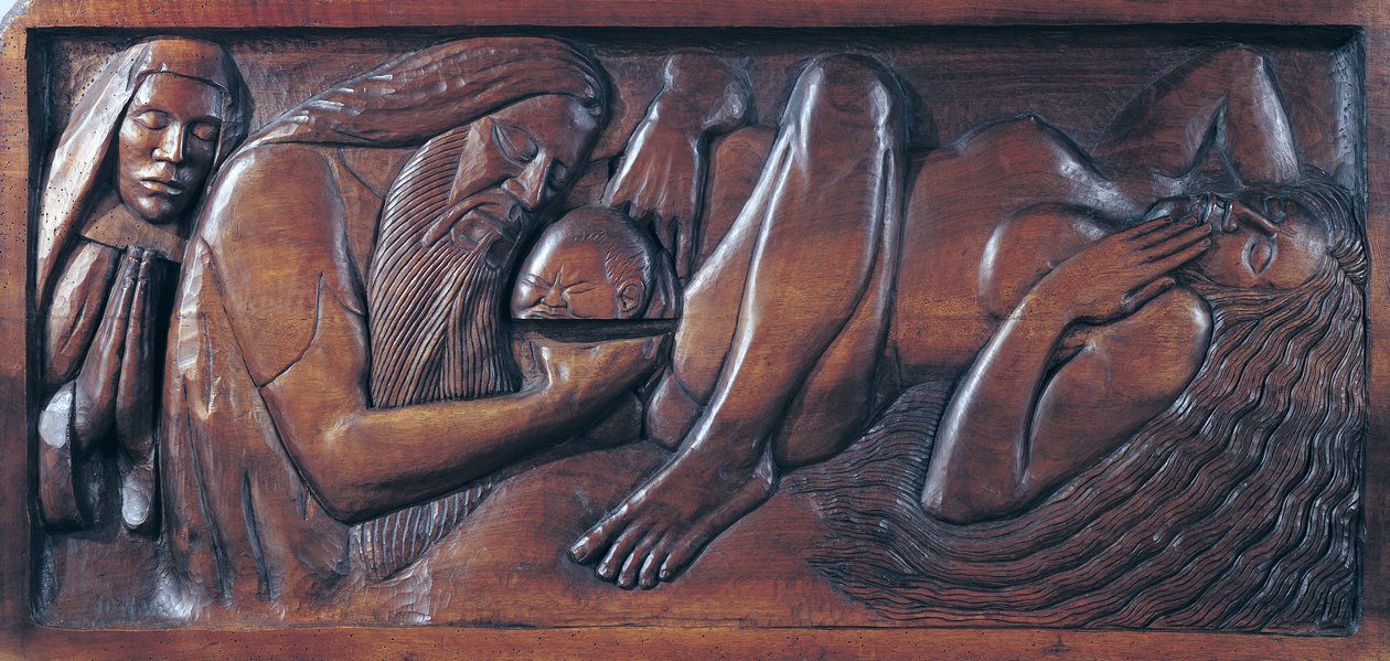 Fødsel, træsengepanel, 1894 (træ) af Georges Lacombe