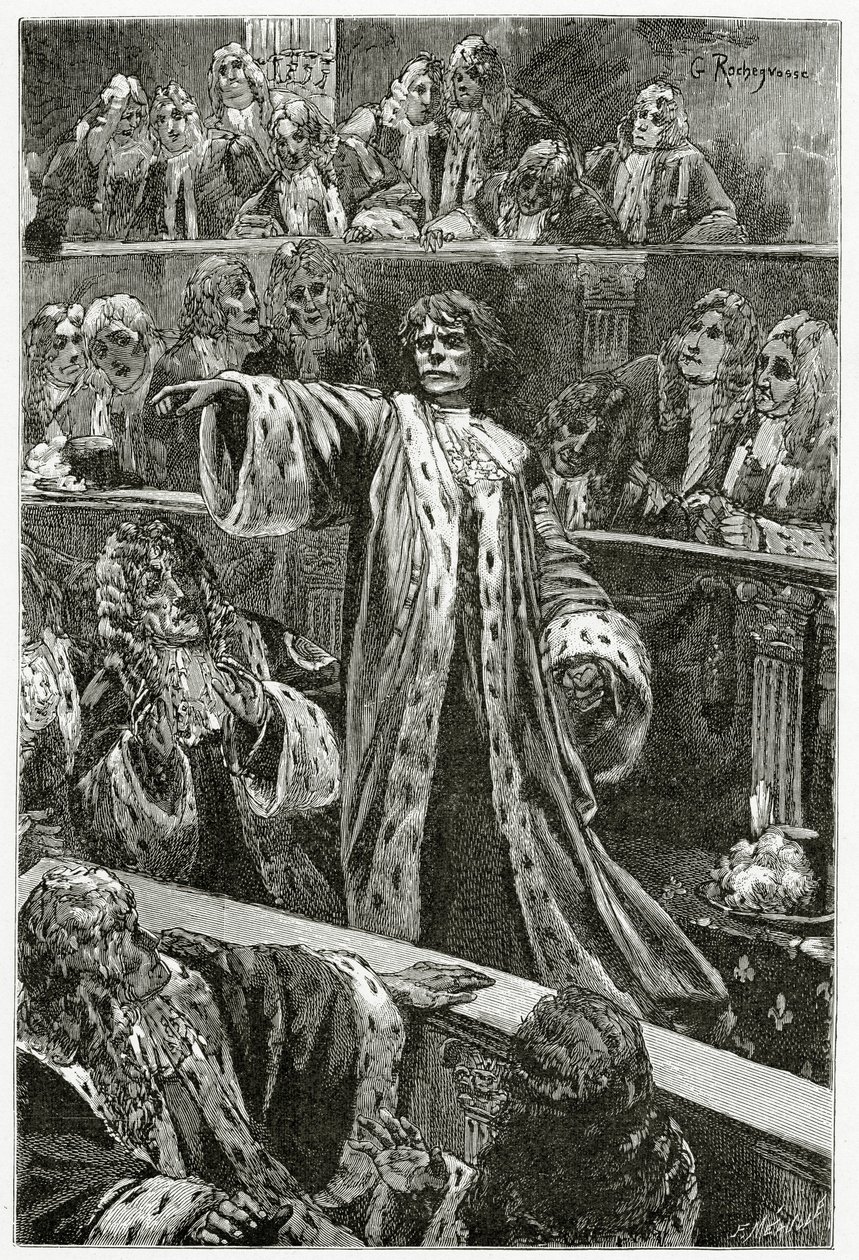 Gwynplaine ved Chamber of Lords - illustration fra L