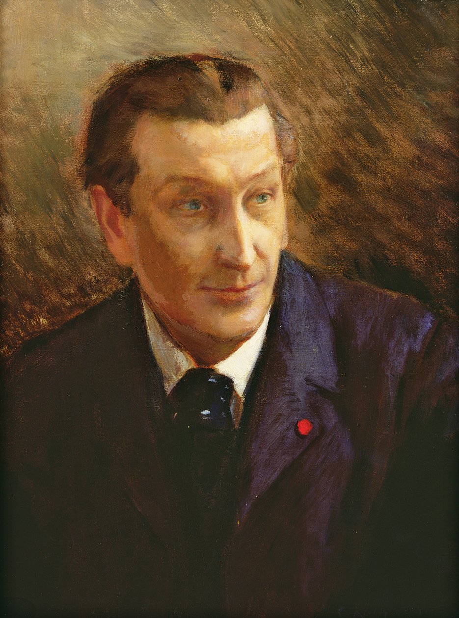 Portræt af Francois Coppee (1842-1908) af Georges Marie Rochegrosse