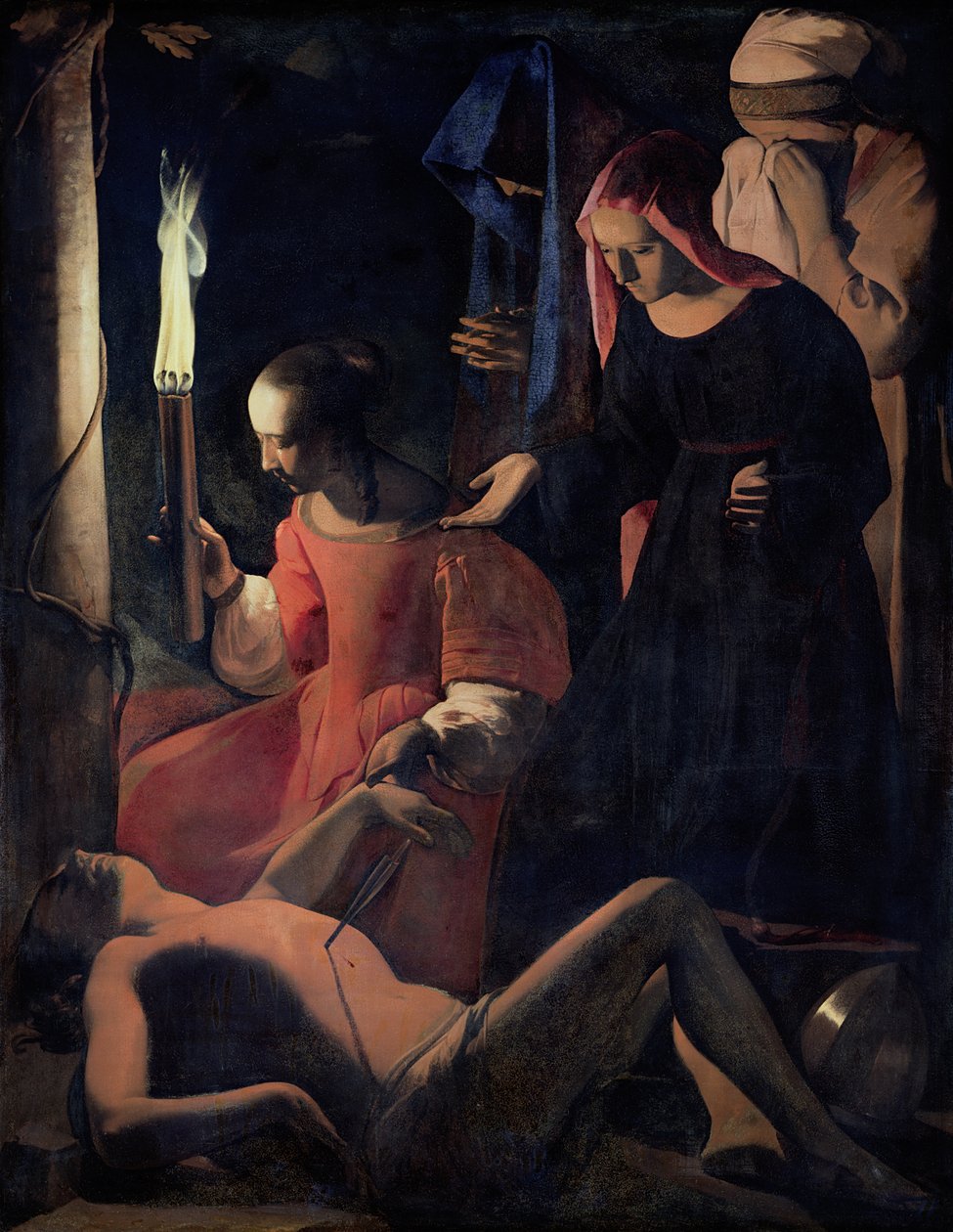 St. Sebastian Tended af St. Irene af Georges de La Tour