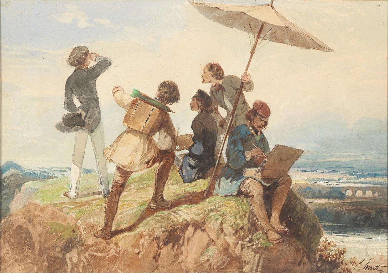 Udendørs malere. af Georges Eugène Huot