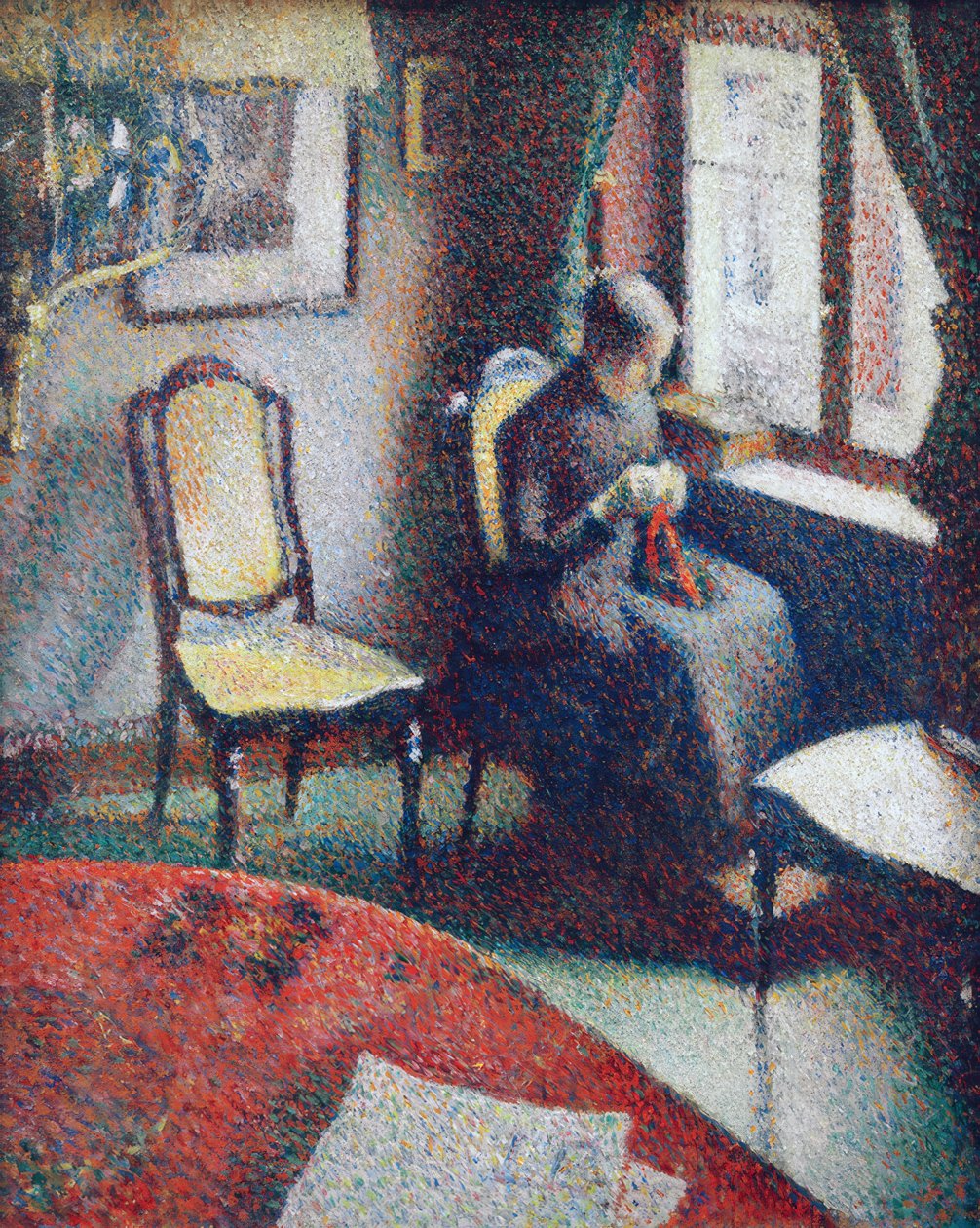 Kvinde syr ved vinduet af Georges Lemmen