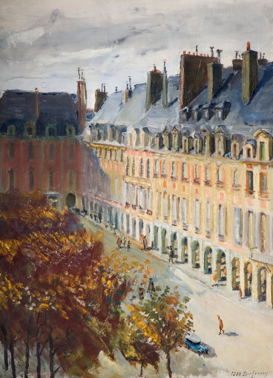 Place Des Vosges, 1928. af Georges Leon Dufrenoy