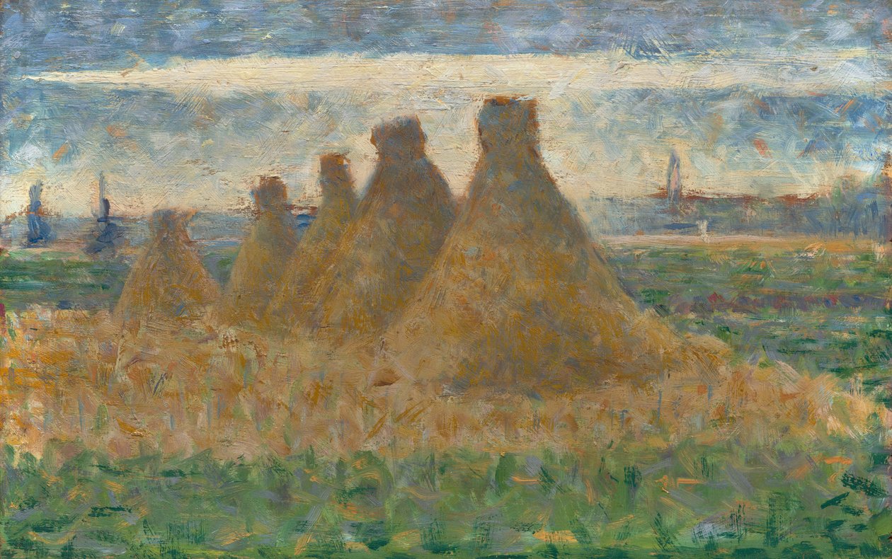 Høstakke, ca. 1882. af Georges Pierre Seurat