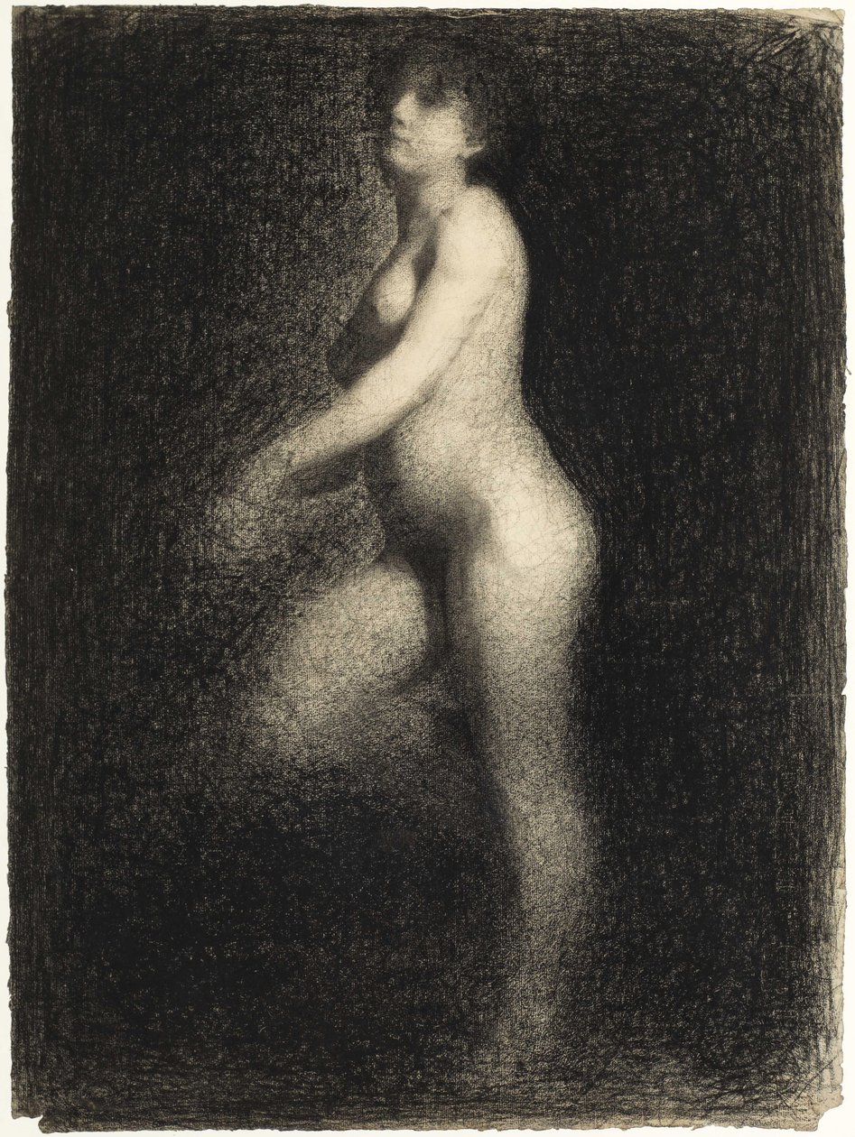 Nøgen, ca 1881-1882. af Georges Pierre Seurat