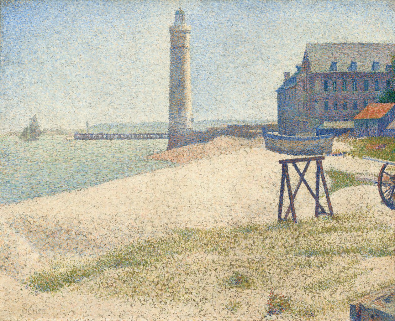 Fyrtårnet i Honfleur, 1886. af Georges Pierre Seurat