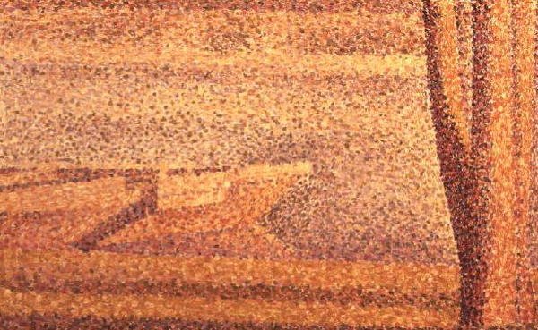 Træer og både af Georges Pierre Seurat