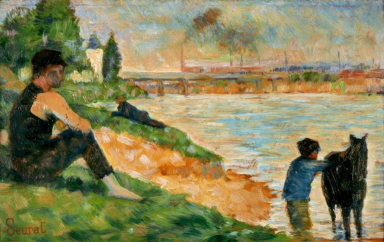 G.Seurat, undersøgelse om badested af Georges Seurat