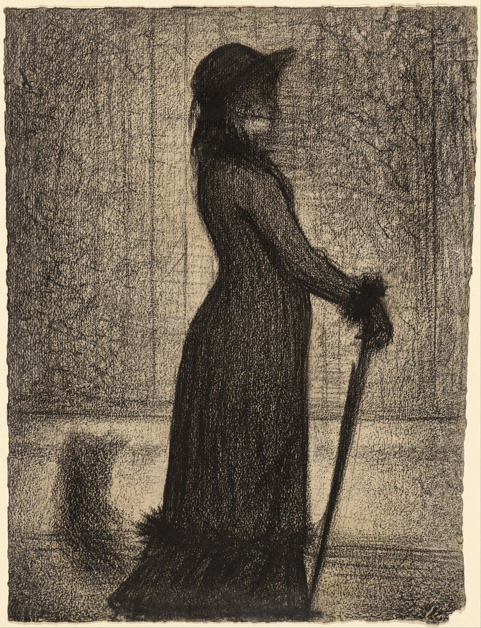 Kvinde, der spadserer af Georges Seurat