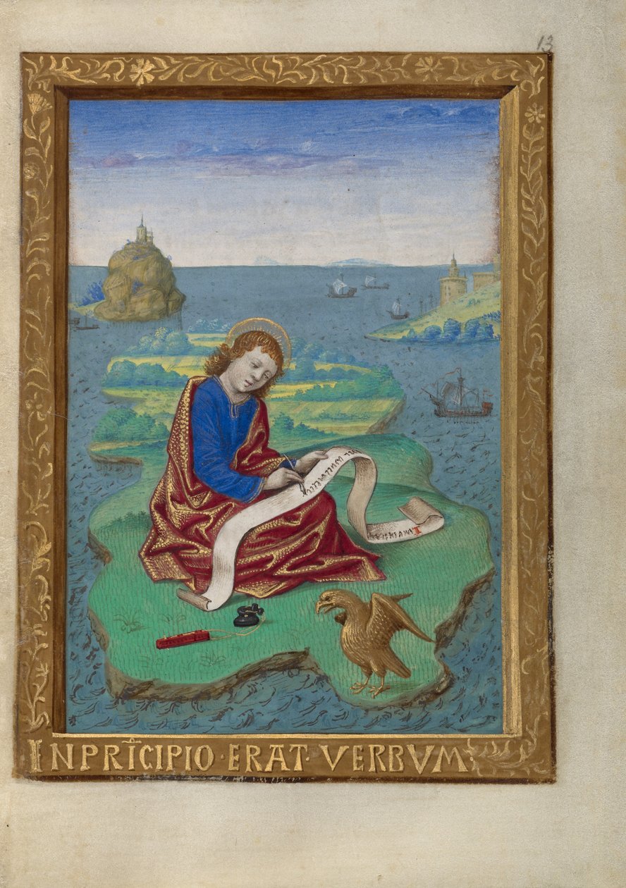 Sankt Johannes på Patmos af Georges Trubert