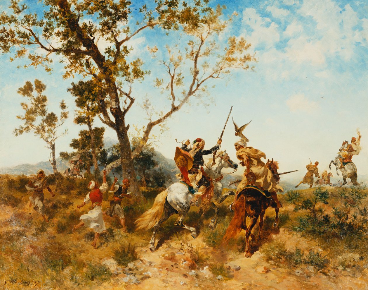 Et arabisk Hawking-parti, 1907 af Georges Washington