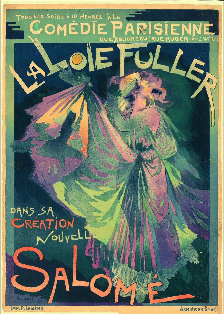 Loie Fuller som Salome, 1895. af Georges de . Feure