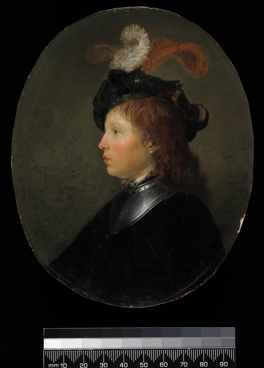 Portræt af en ung mand, 1663 af Gerrit Dou