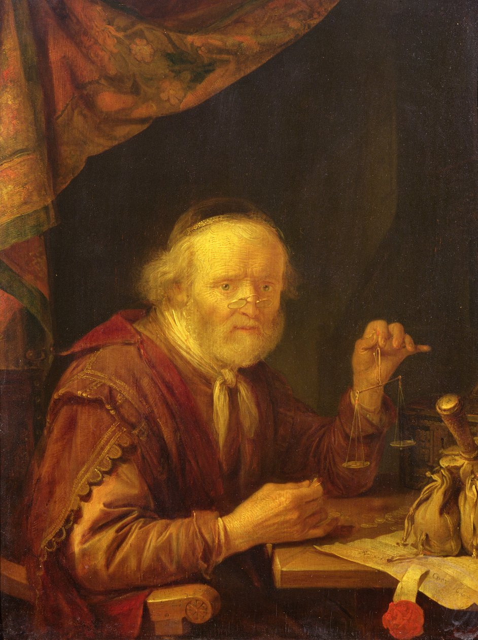 Vejer guld af Gerrit Dou