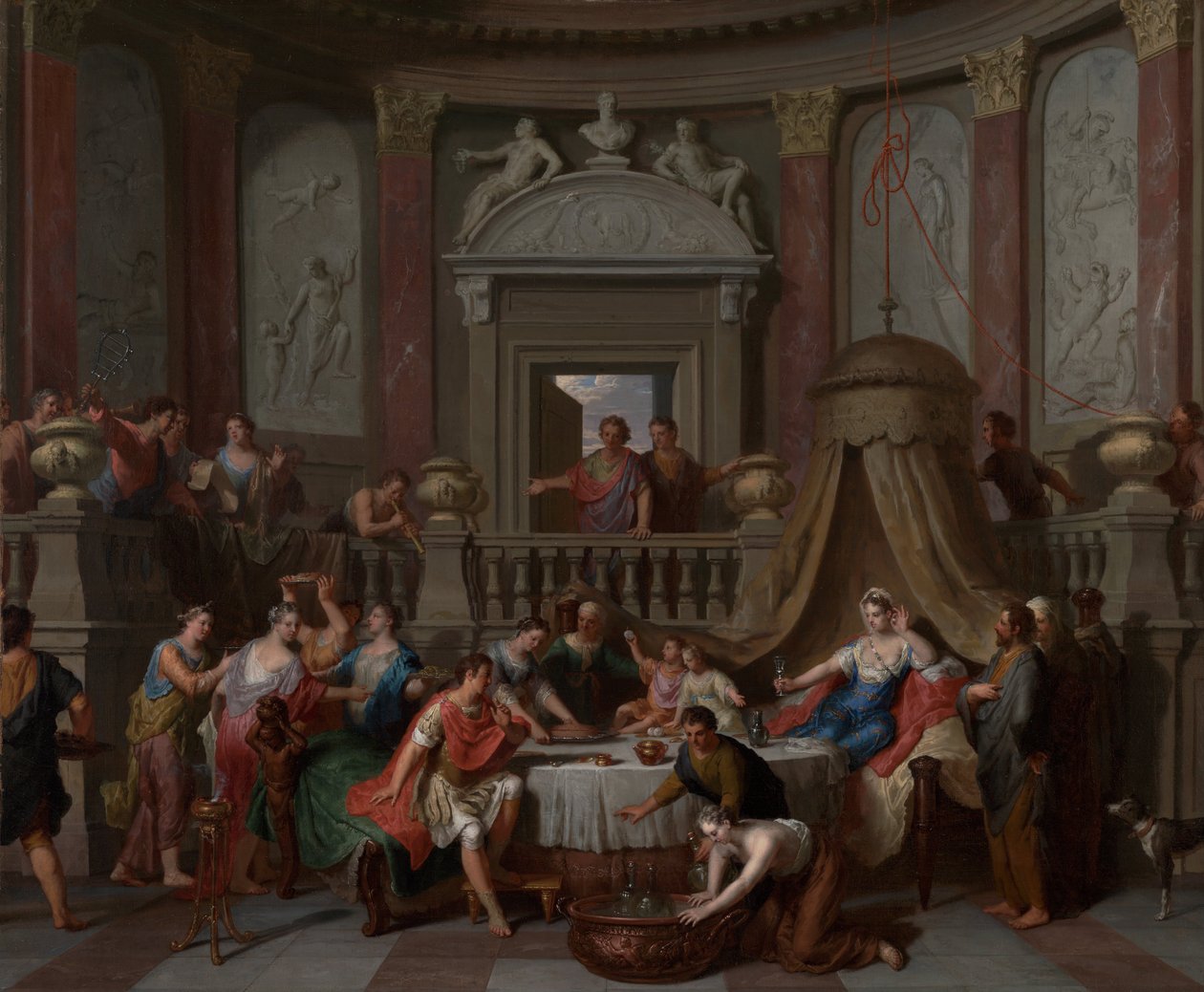 Banketten i Cleopatra af Gerard Hoet
