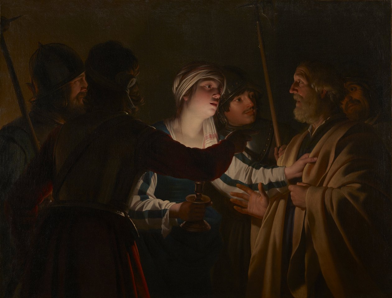 Nægtelsen af Sankt Peter af Gerrit van Honthorst