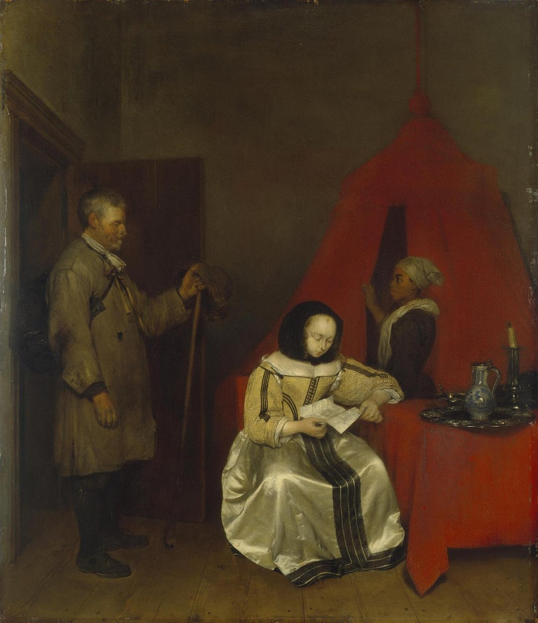 Postbud på landet af Gerard ter Borch