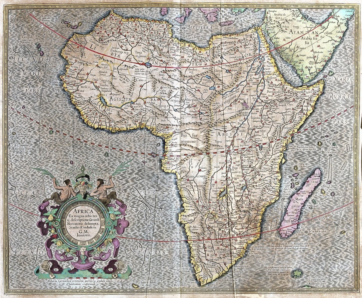 Afrika af Gerardus Mercator