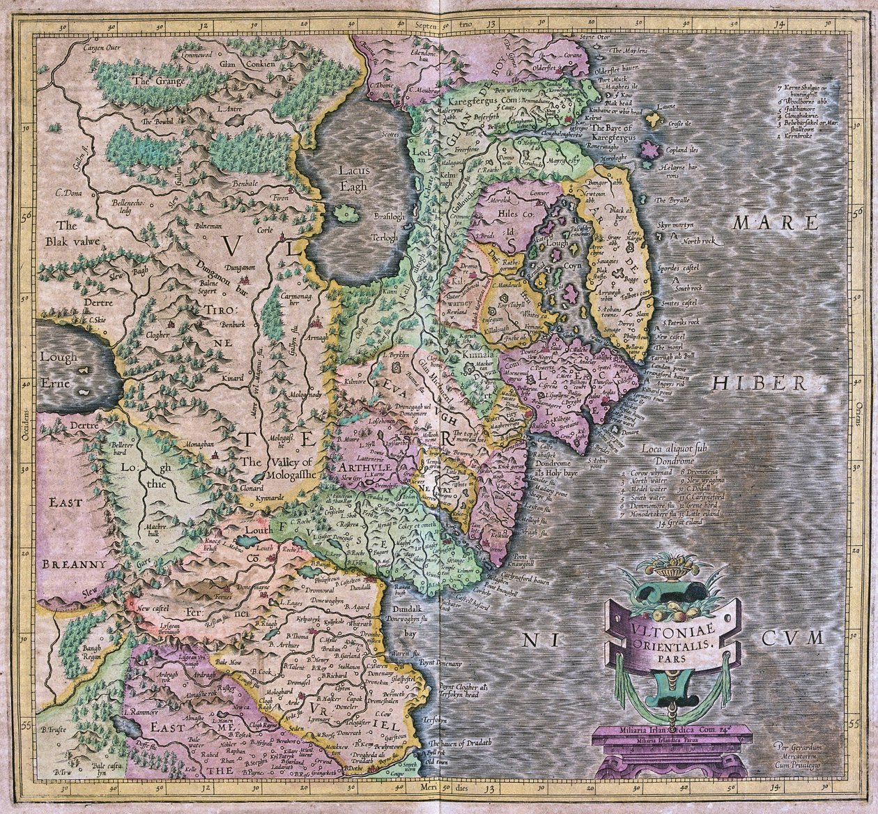 Østirland af Gerardus Mercator