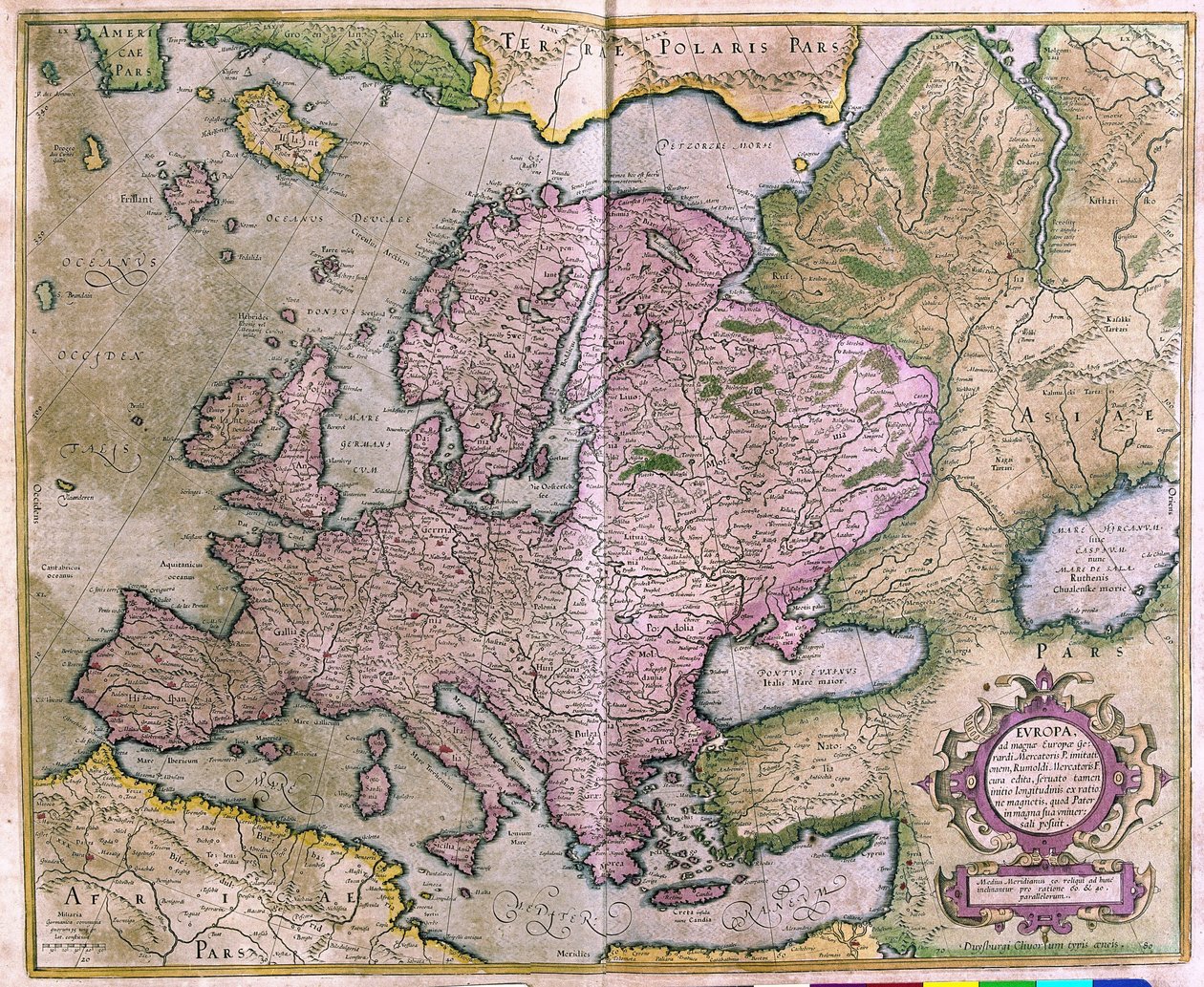 Europa af Gerardus Mercator