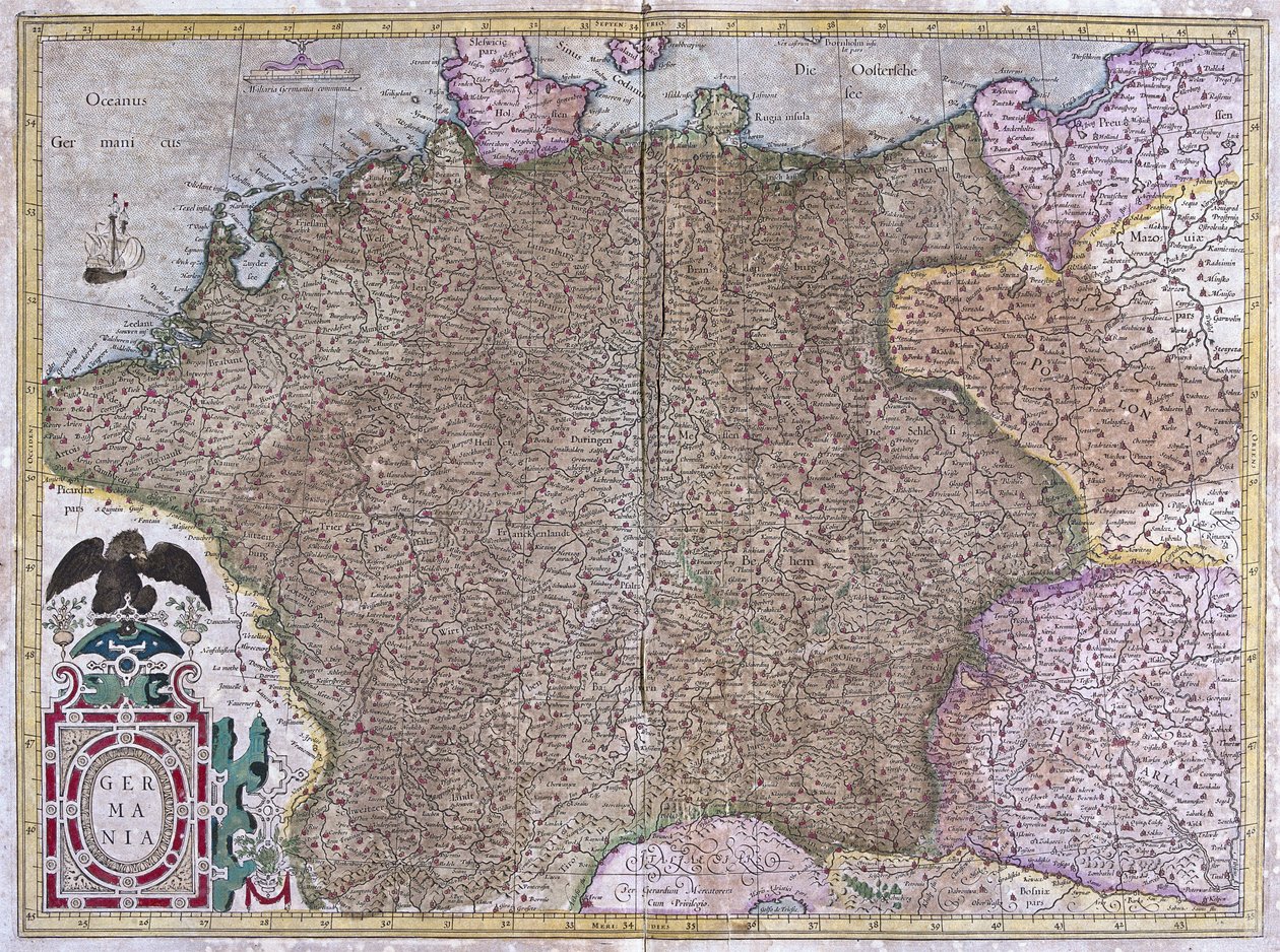Tyskland (gravering af Gerardus Mercator