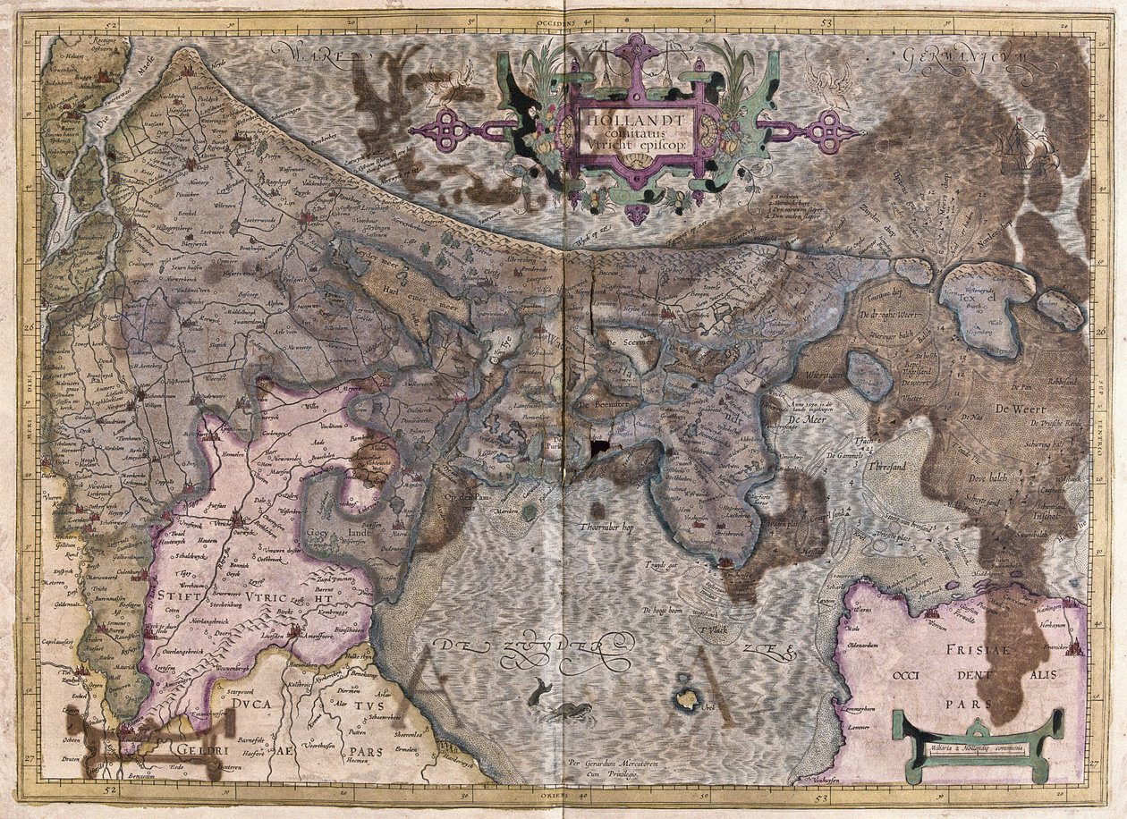 Holland (gravering af Gerardus Mercator