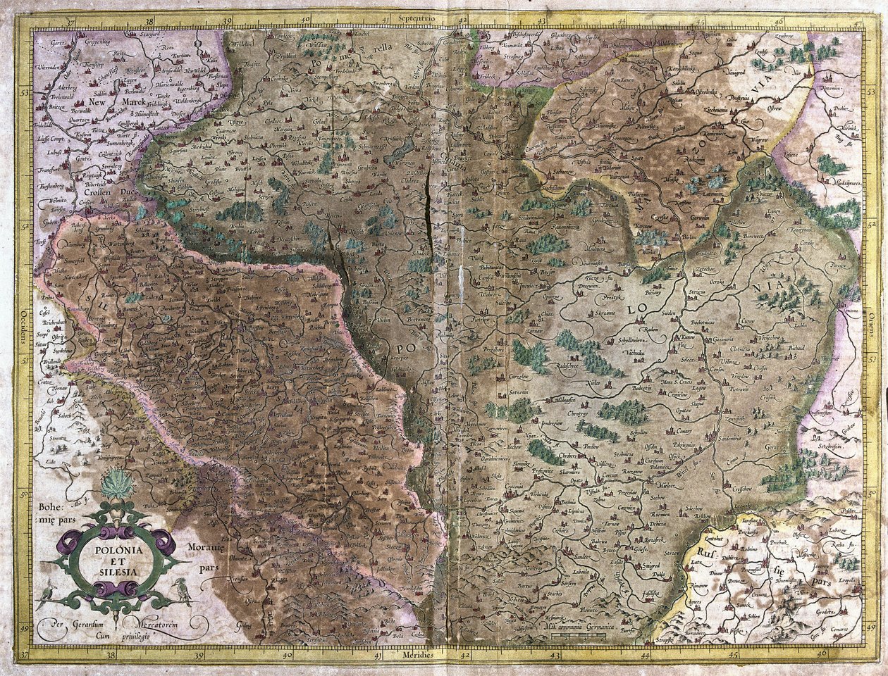 Polen (gravering af Gerardus Mercator