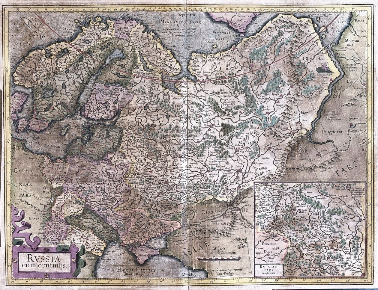 Rusland (gravering af Gerardus Mercator