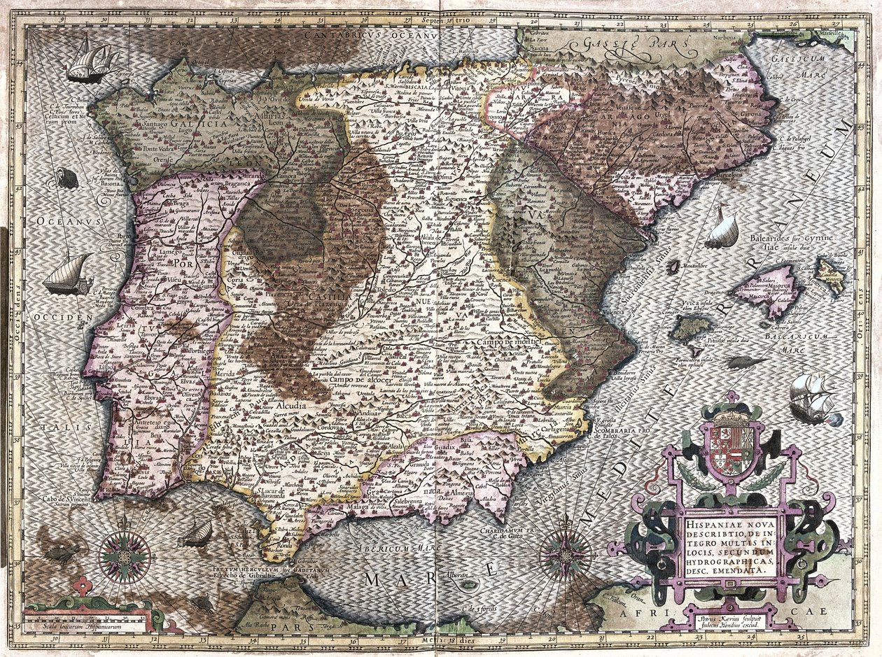 Spanien (gravering af Gerardus Mercator