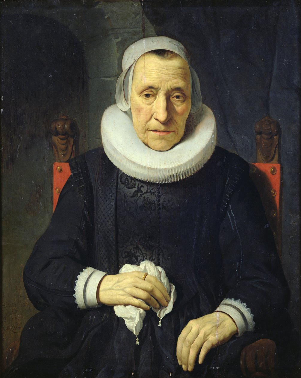 Portræt af en gammel kvinde, 1651 af Gerbrand van den Eeckhout