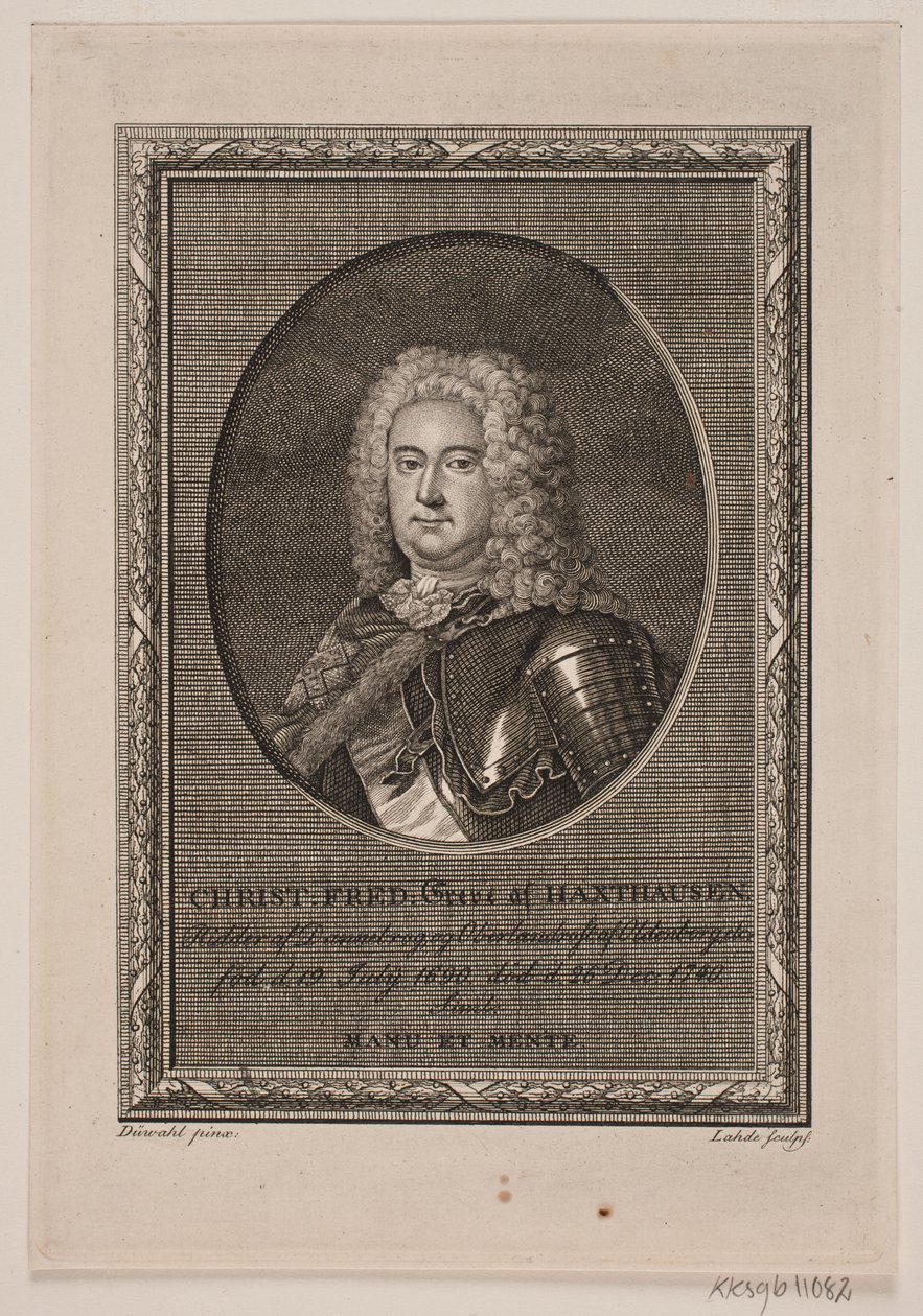 Danish: Christian Frederik greve af Haxthausen af Gerhard Ludvig Lahde