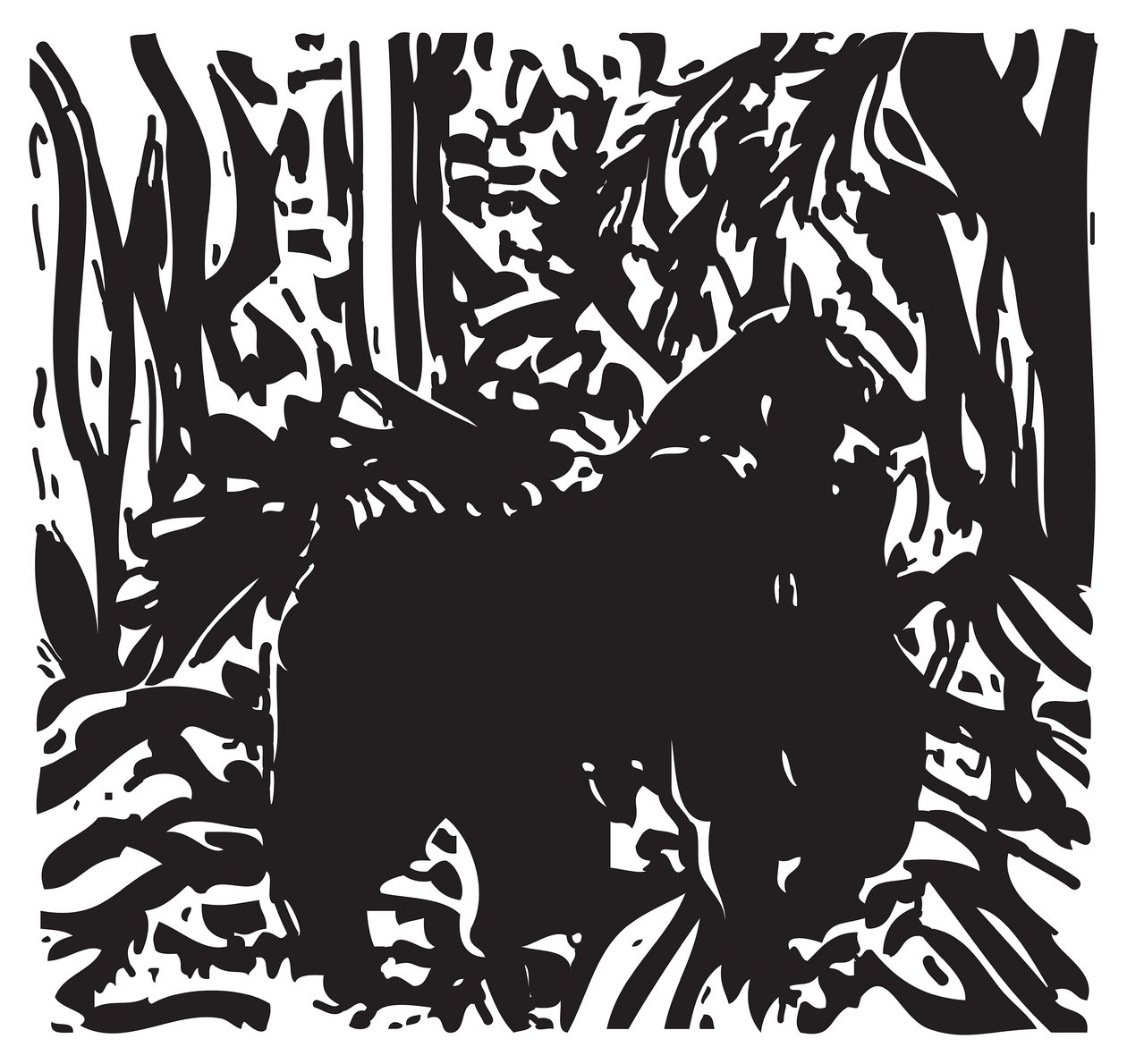 Gorilla i jungle af Gerhardt Isringhaus