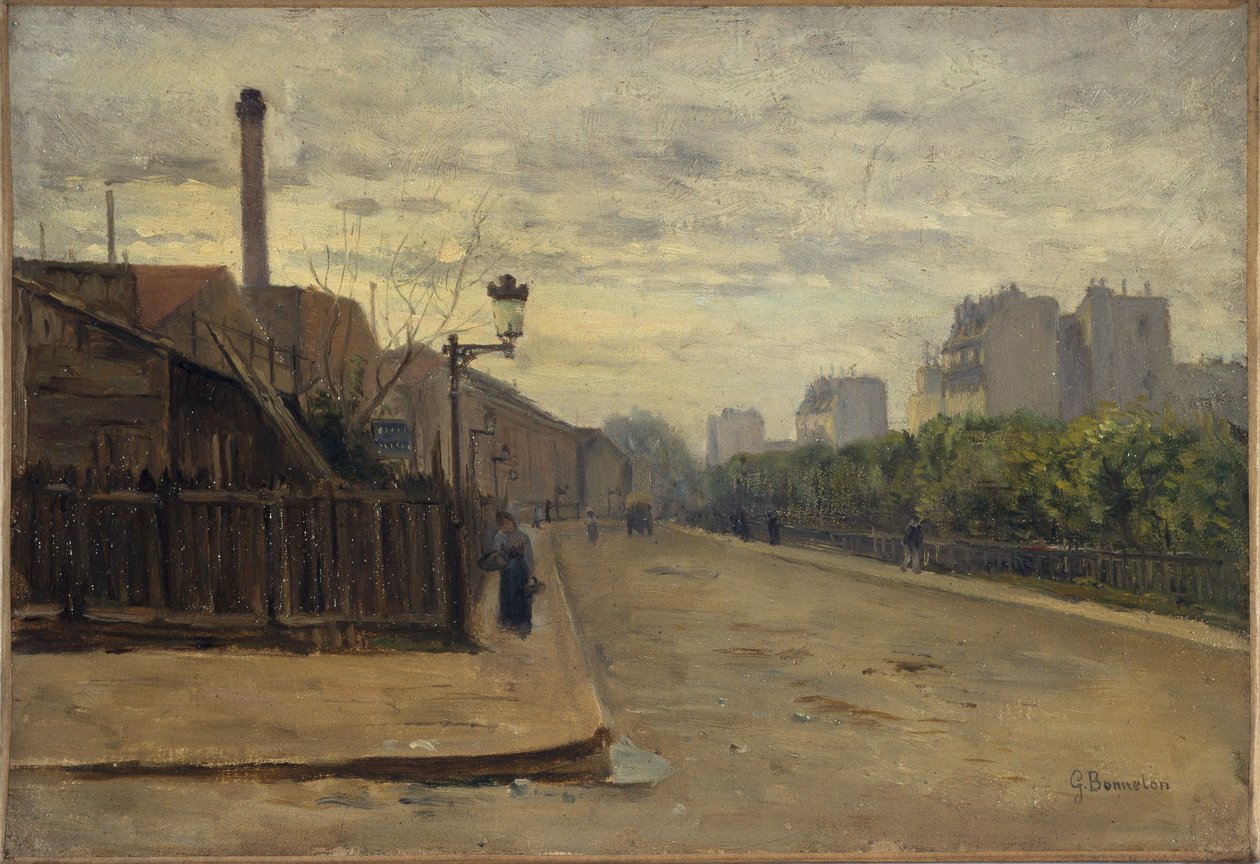 Rue Auguste-Cain, ca. 1900 (olie) af Germain Eugene Bonneton