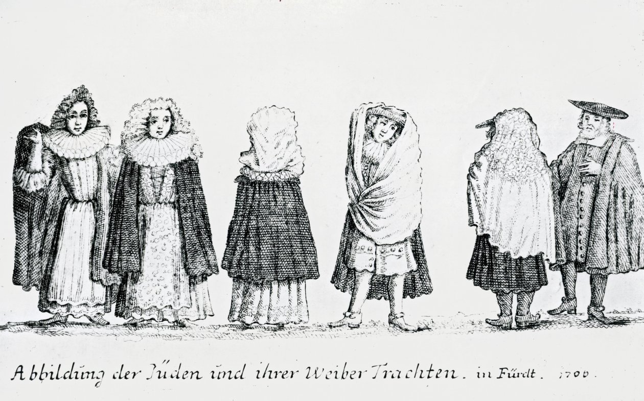En skildring af det jødiske folk og deres påklædning, 1706 af German School