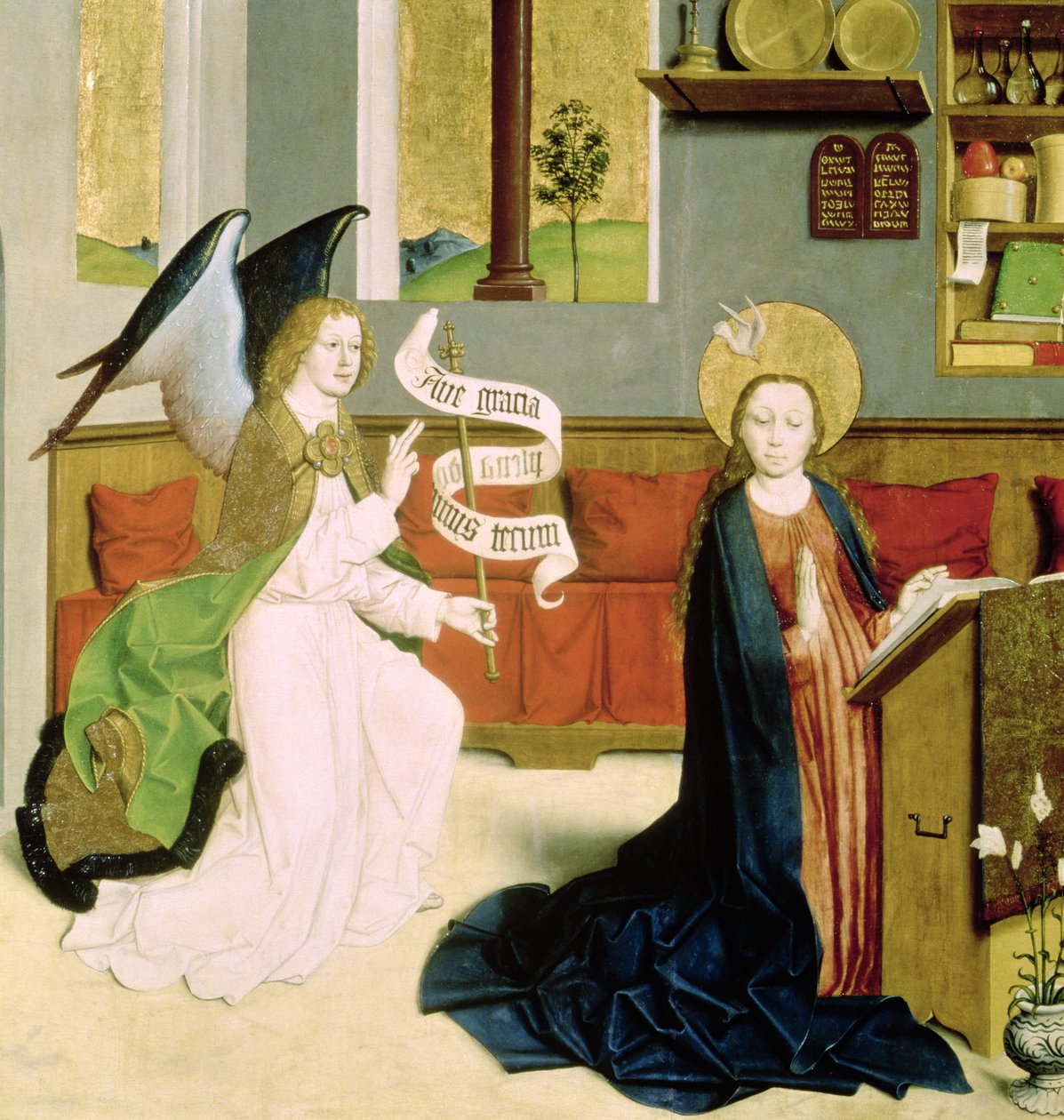 Bebudelsen, ca.1470-80 (tempera på panel) af German School